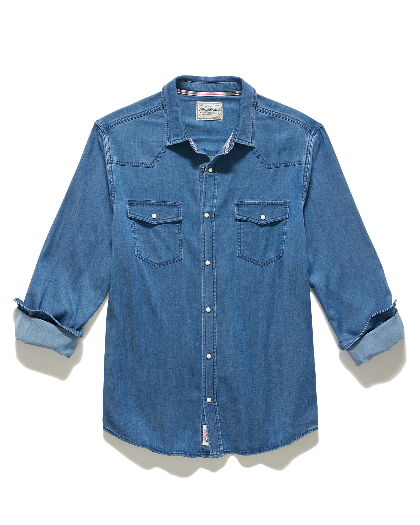 SACRAMENTO STRETCH CHAMBRAY WESTERN SHIRT