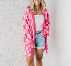 Whimsical Weave Checkered Cardigan- 2 Colors!.