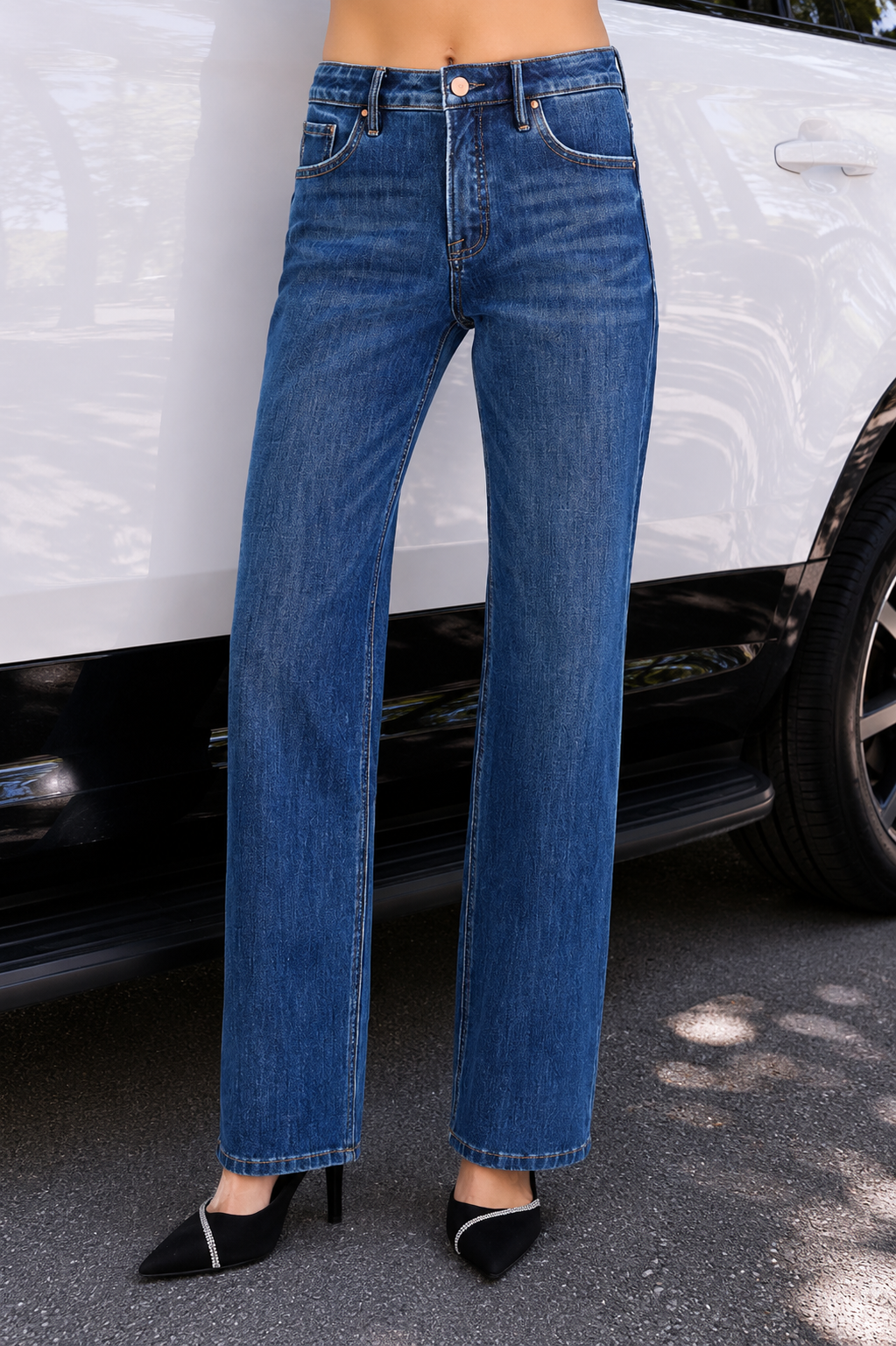 Tummy Control 4-Way Stretch Straight Jeans