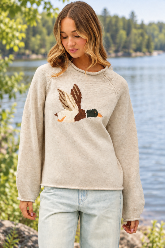 Duck Graphic Knit Sweater