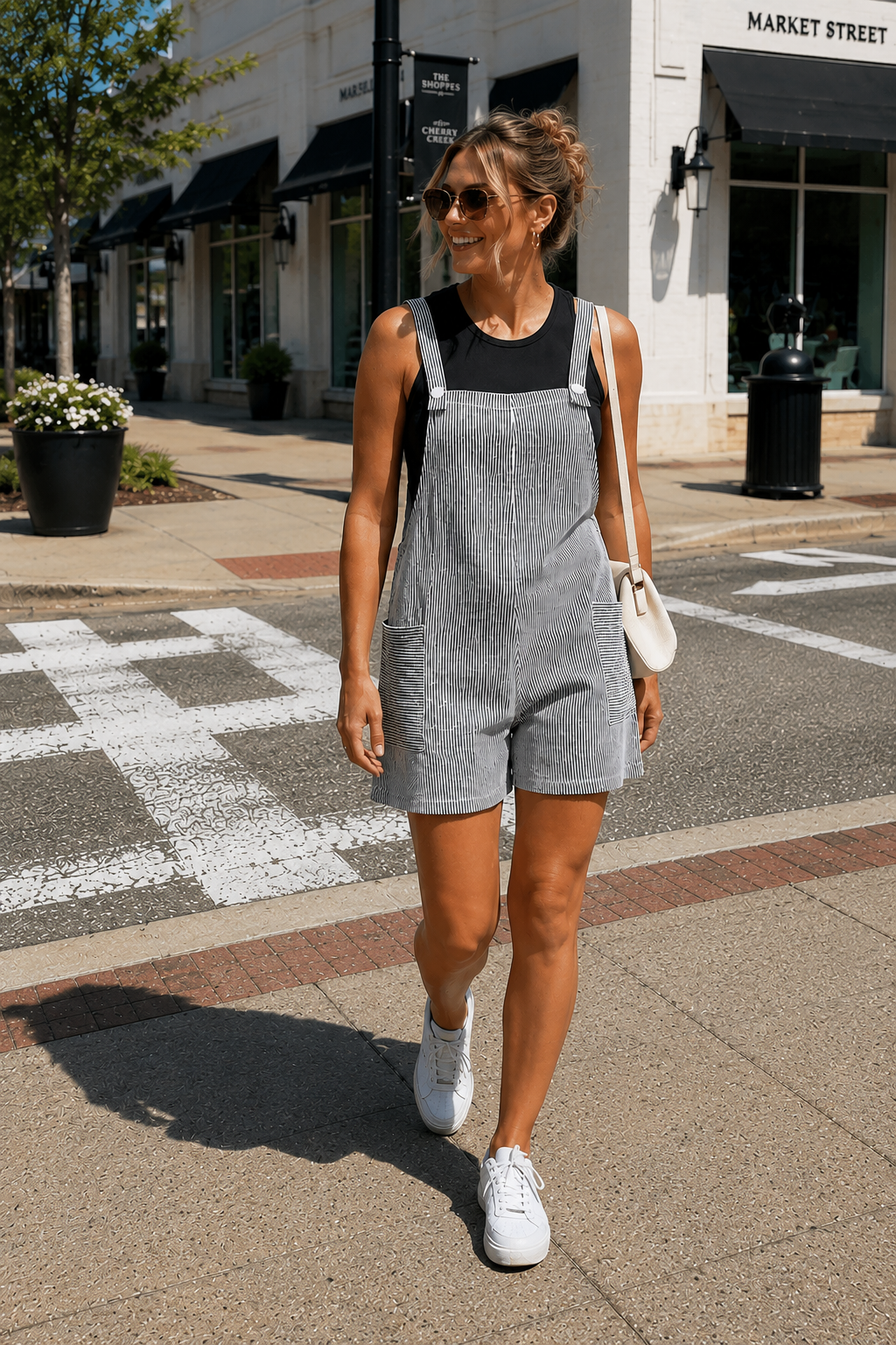 Ribbed Overall Romper