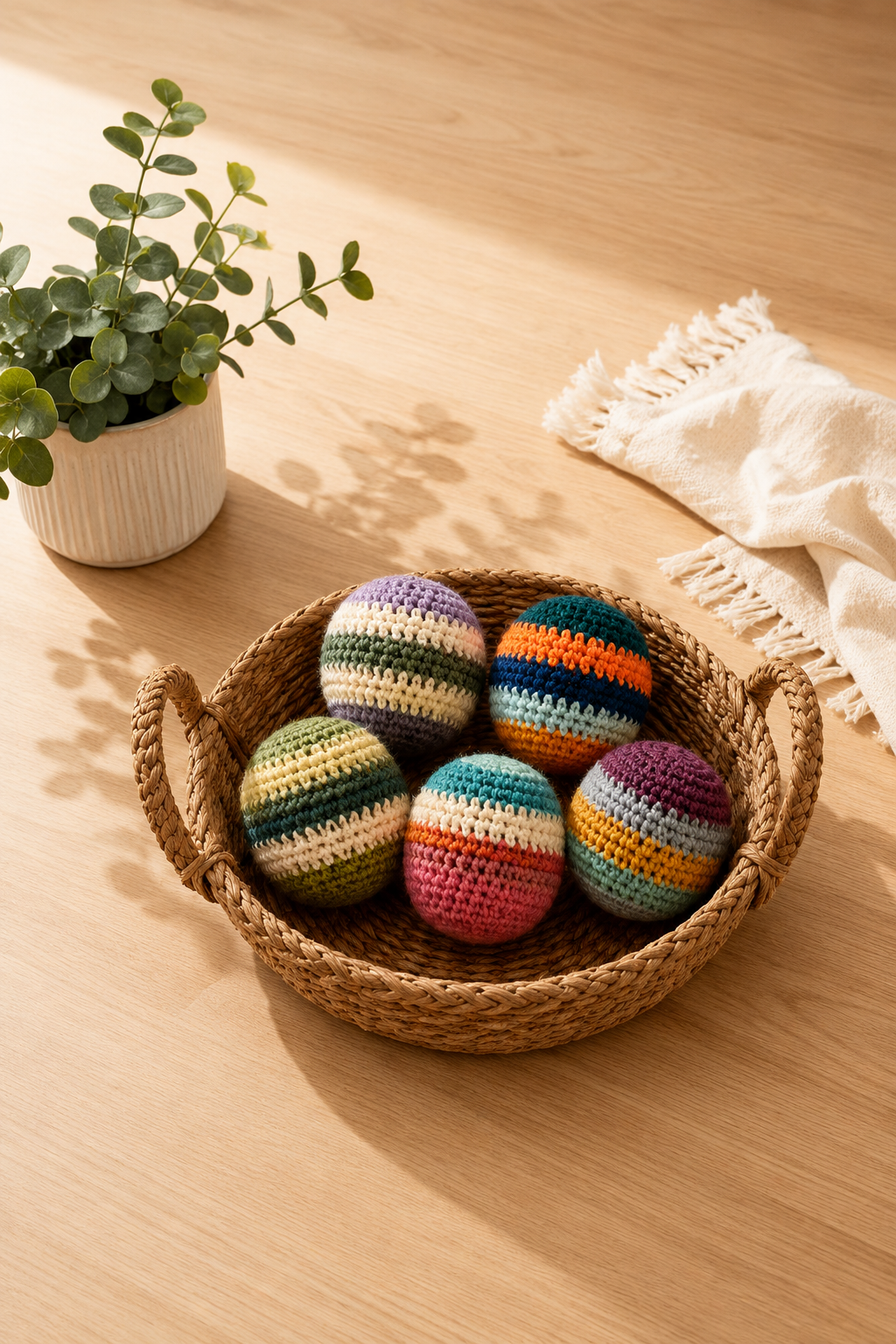 Rainbow Crochet Hacky Sack | Footbag Toy for Kids & Adults