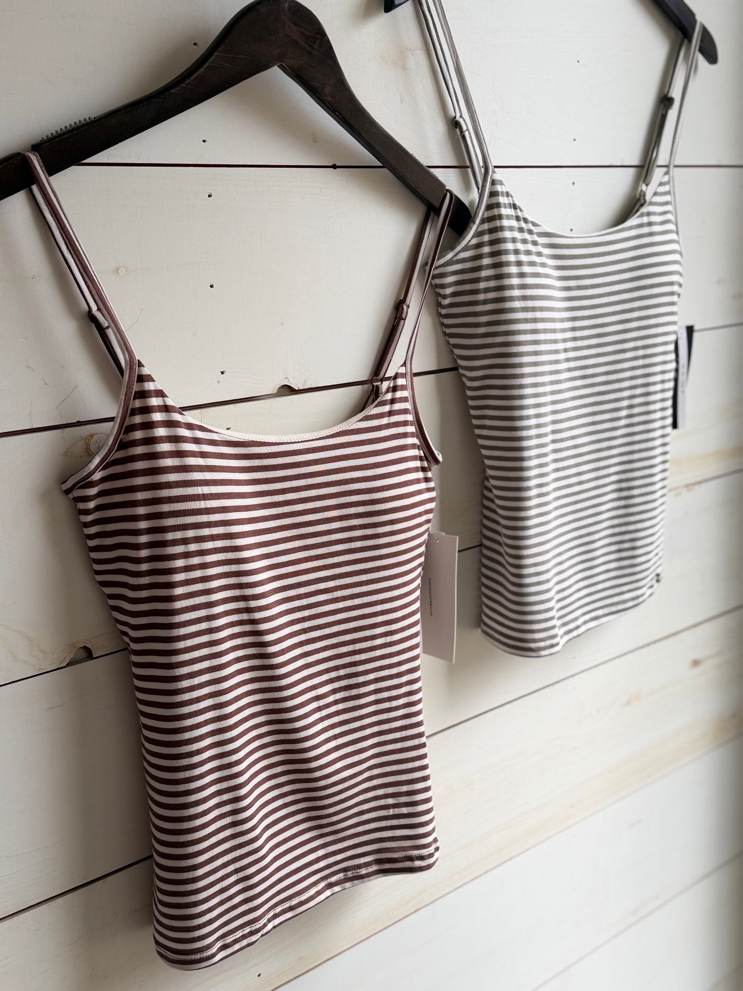 Striped Built-In Bra Cami