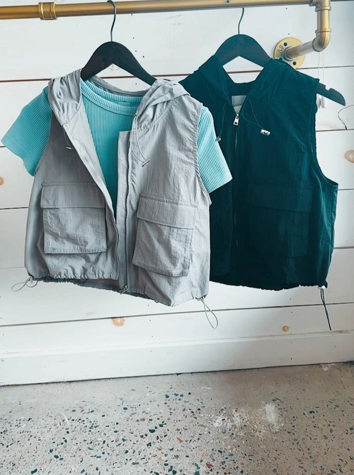 Inherently Cool Hooded Cargo Vest- 2 Colors! - North Threads