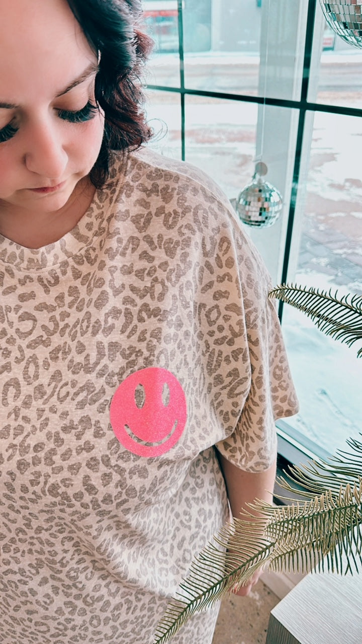 Gabriana Glitter Leopard Top - North Threads