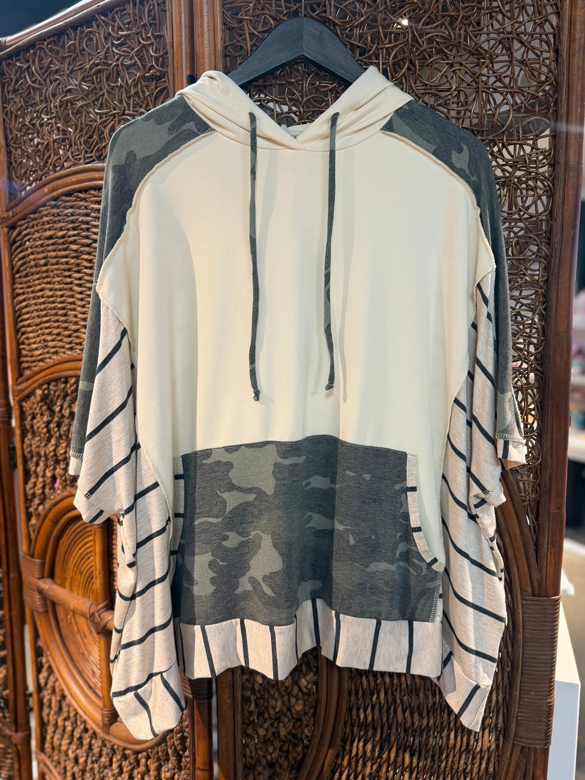 Camo Poncho Top
