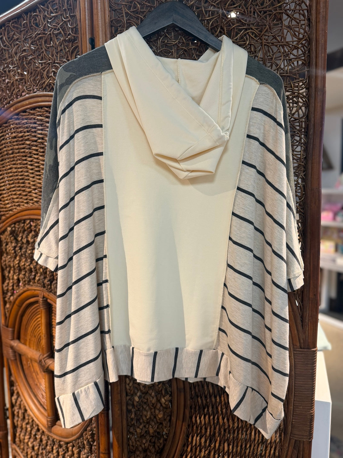 Camo Poncho Top