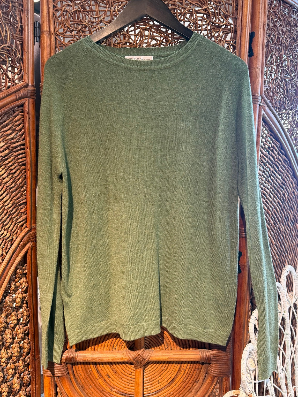 Lightweight Wool Blend Crewneck Sweater