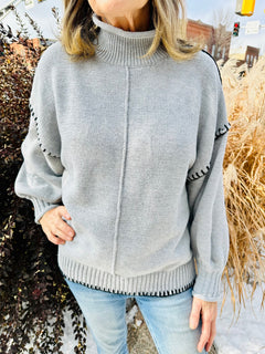 The Annie Mock Neck Sweater.