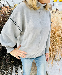 The Annie Mock Neck Sweater.