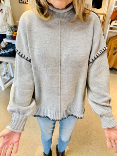 The Annie Mock Neck Sweater.