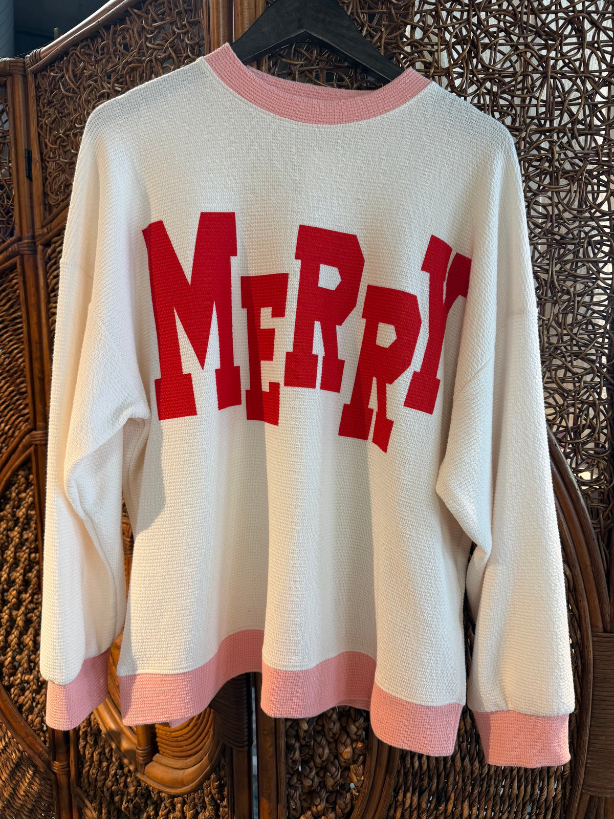 Merry Mismatched Ringer Sweater