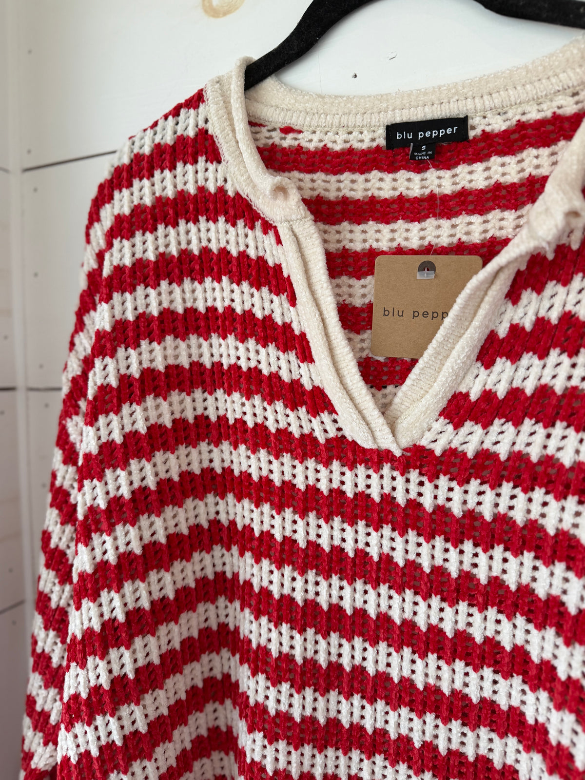 Festive Striped Knit Sweater
