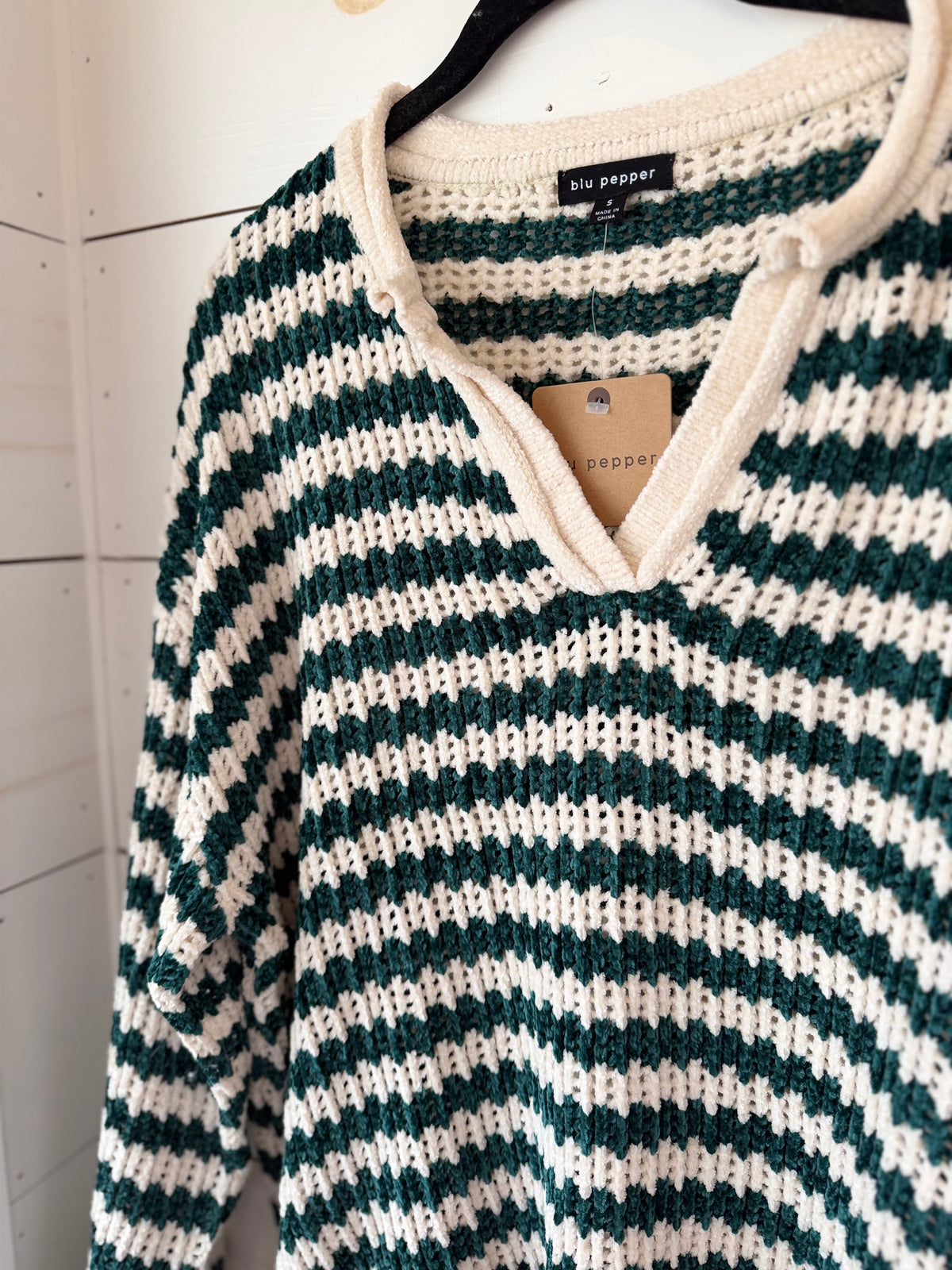 Festive Striped Knit Sweater