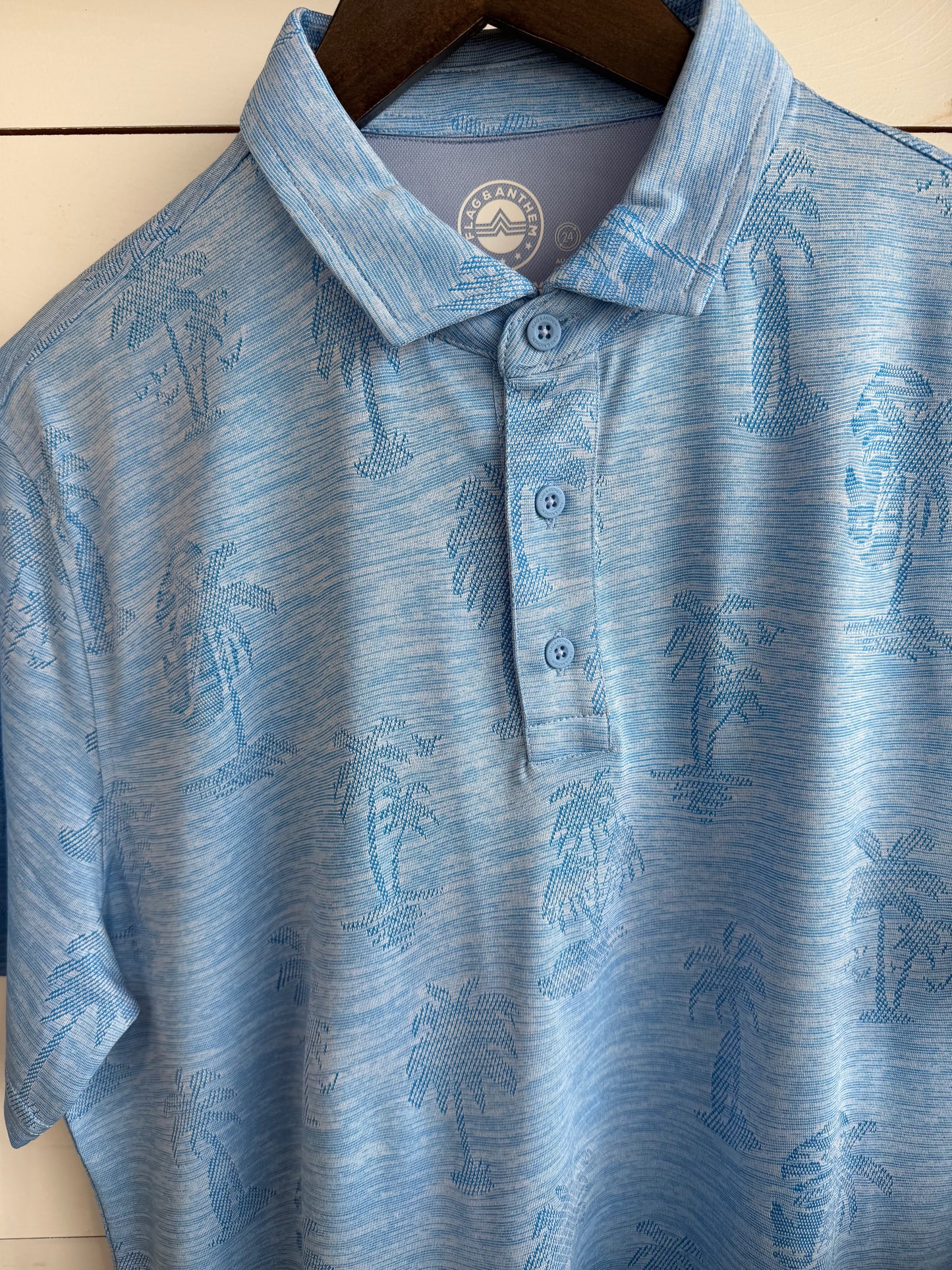 Southlake Palm Jacquard Performance Polo