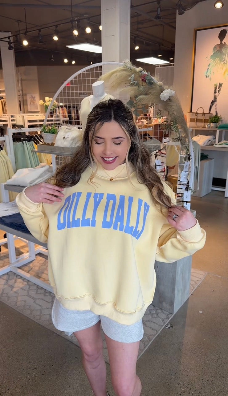 Dilly Dally Reversible Mockneck Sweatshirt