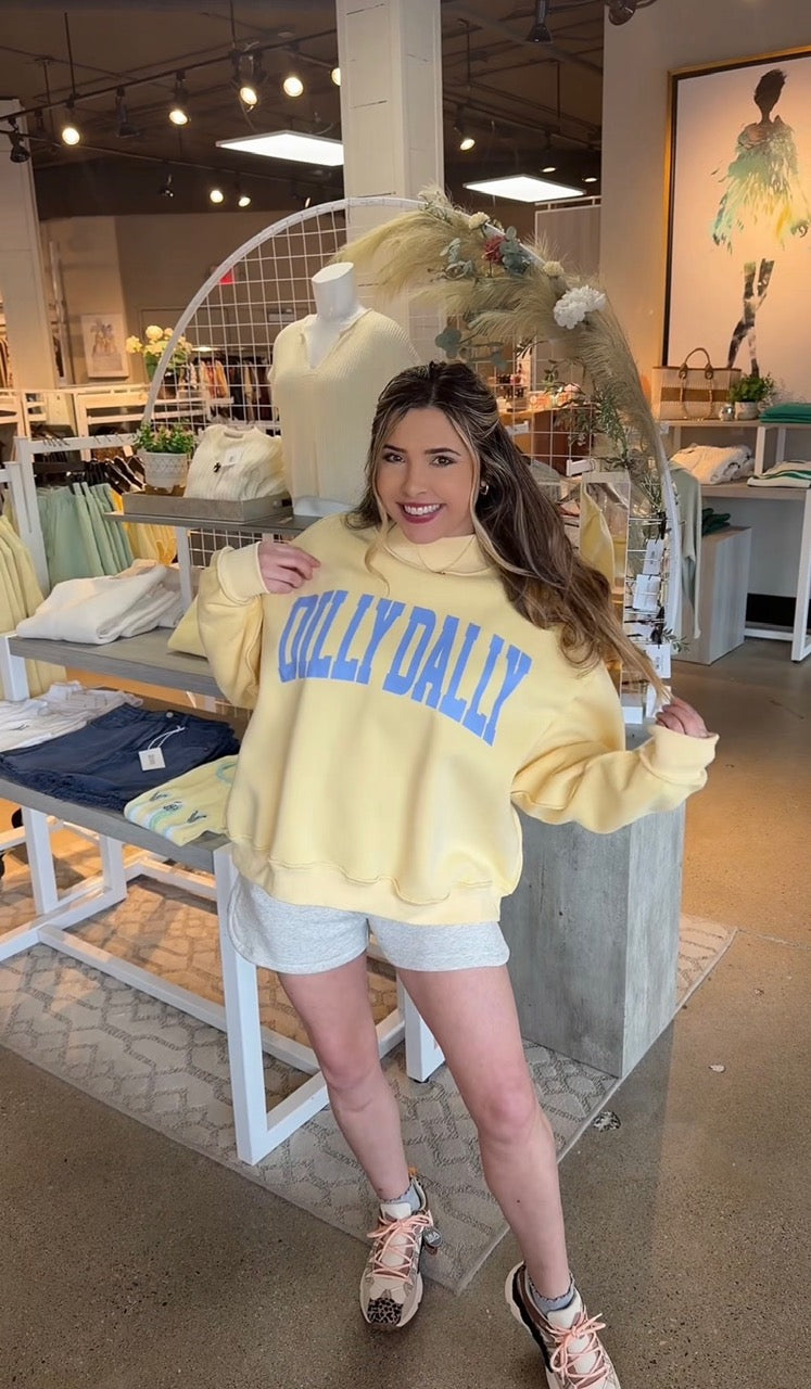 Dilly Dally Reversible Mockneck Sweatshirt
