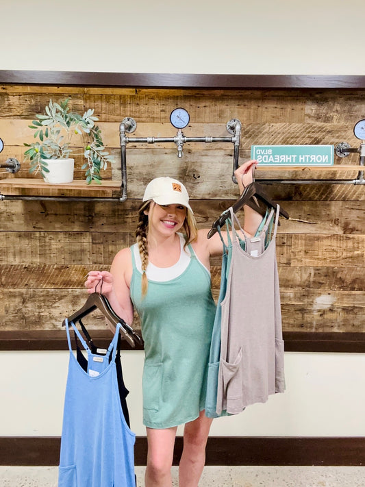 Eleanor Built In Romper Dress- 5 Colors!