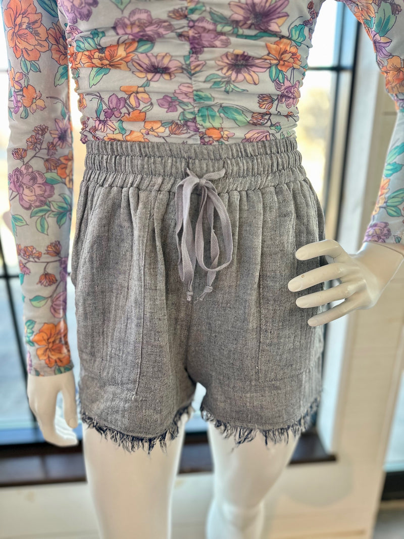 Flair & Fringe Denim Shorts - North Threads