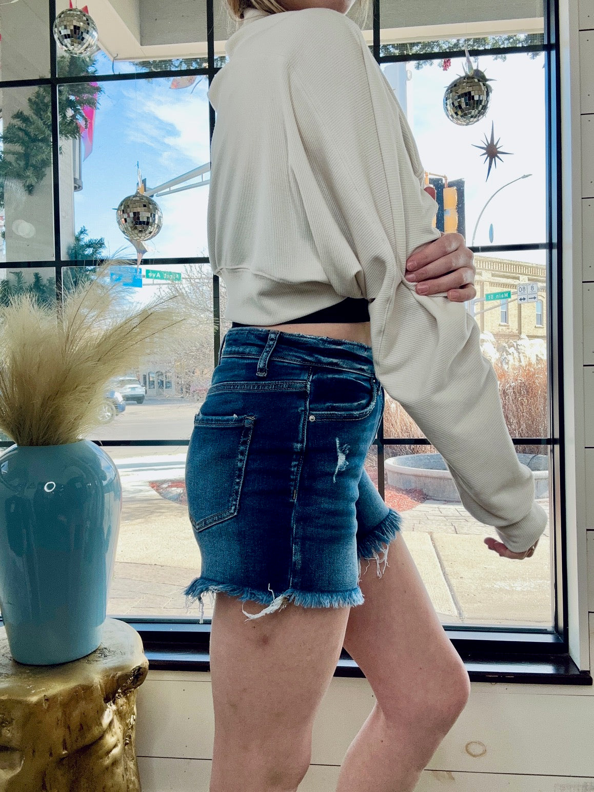 Soraya Frayed Hem Denim Shorts- 2 Colors! - North Threads