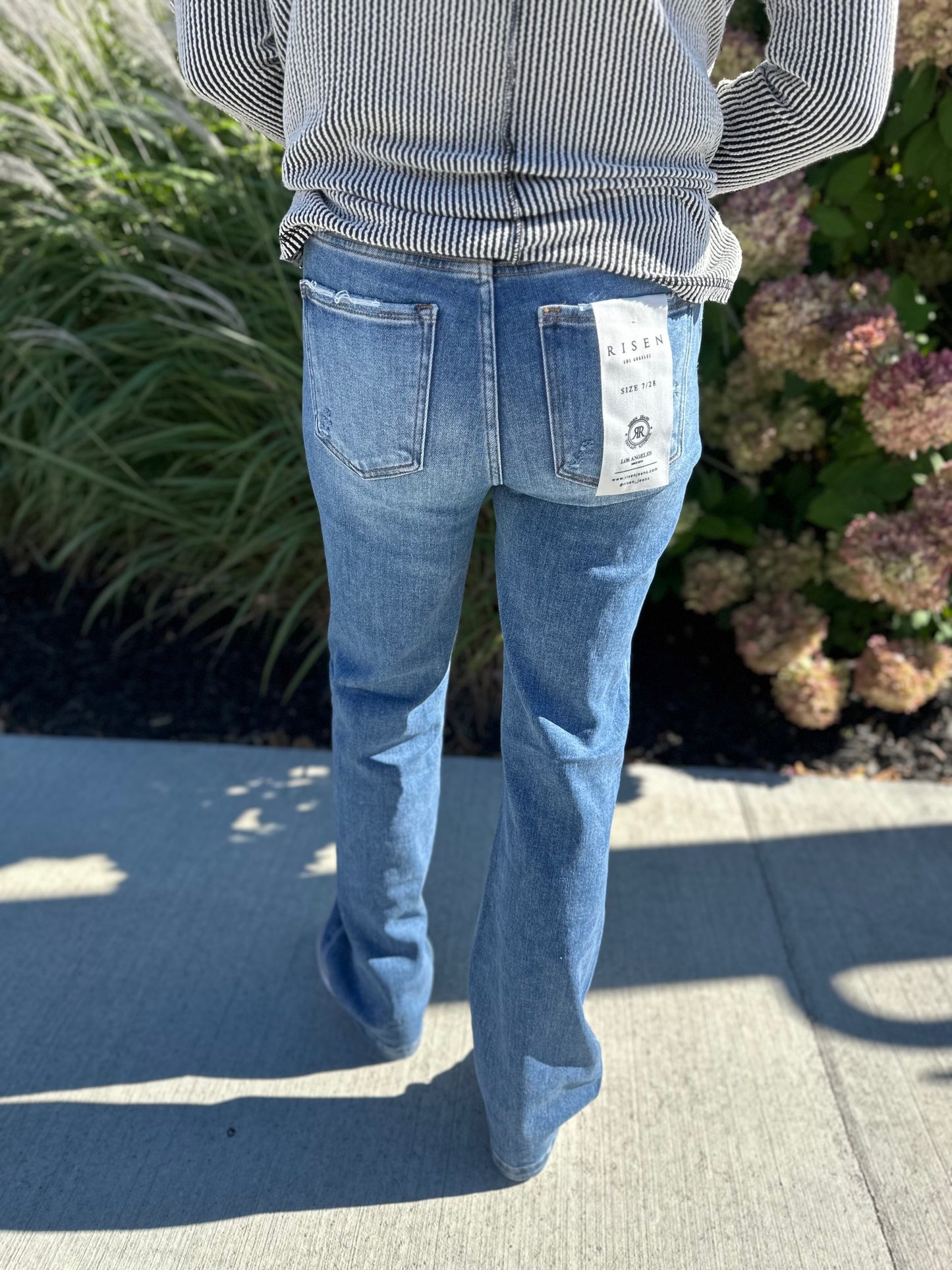 Risen Tummy Control High Rise Straight Jeans