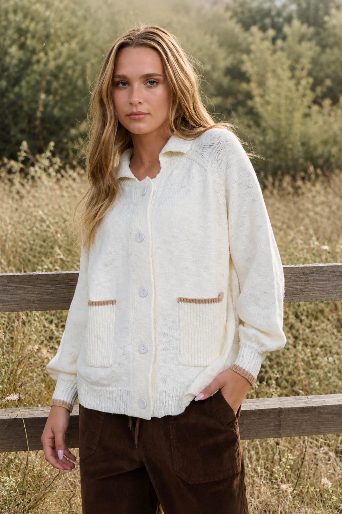 Puppy Jacquard Knit Cardigan