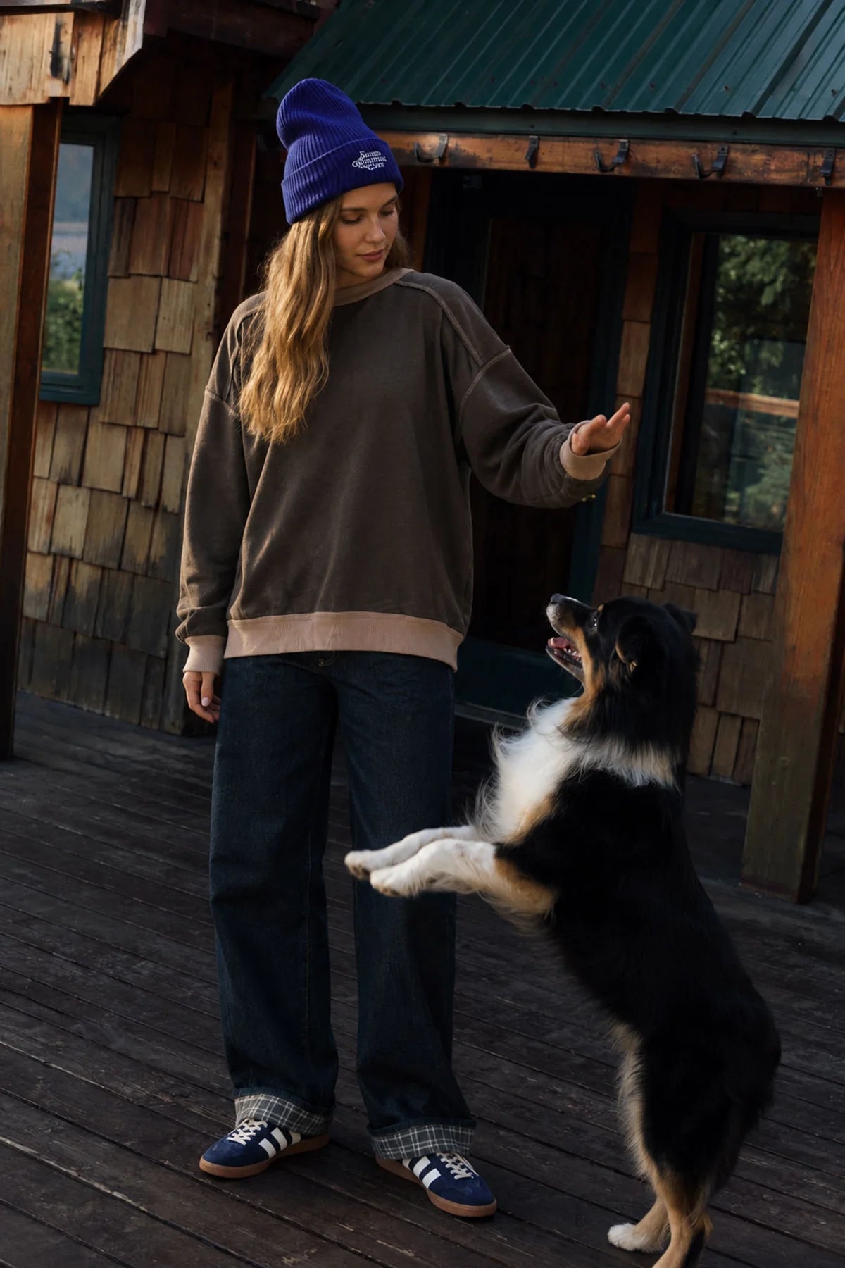 Contrast Rib Relaxed Knit Top