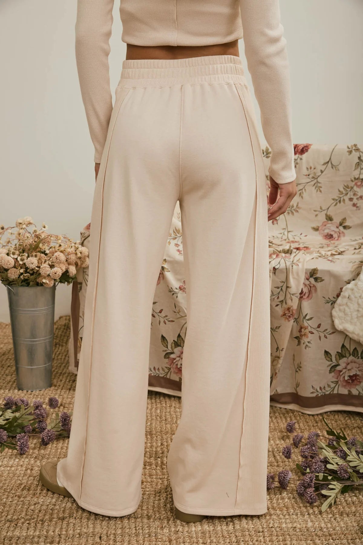 Wide Leg Knit Lounge Pants