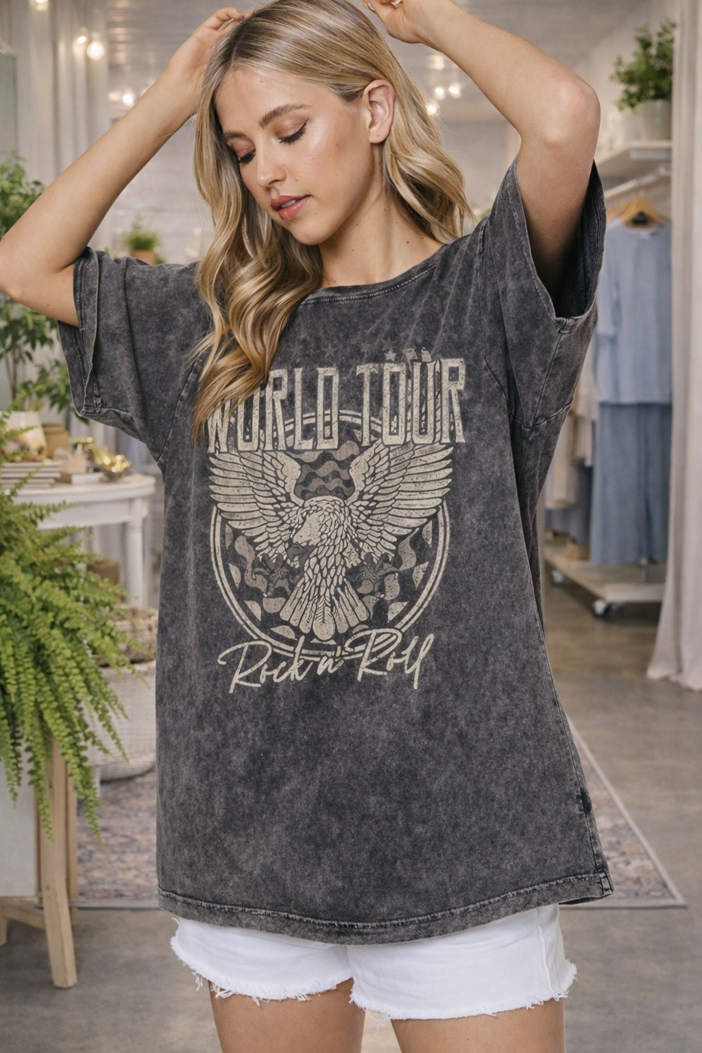 Rock N Roll Eagle Graphic Tee