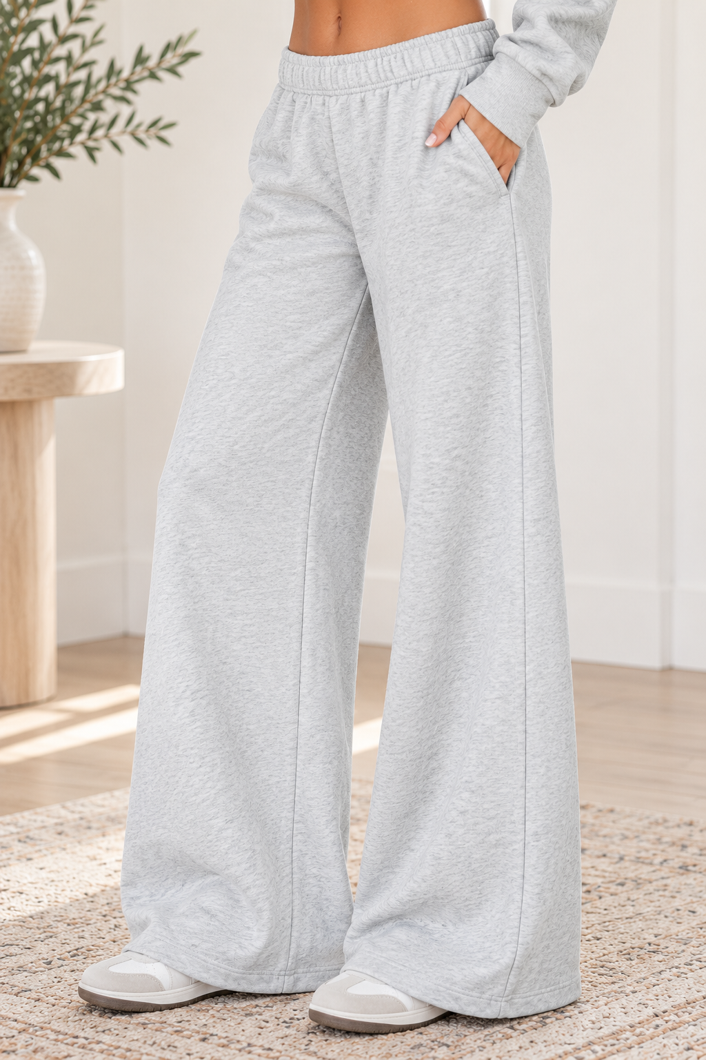 Fleece Oversized Mid Rise Sweatpants