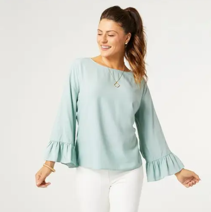 Aubrielle Top with Ruffle Sleeve - North Threads