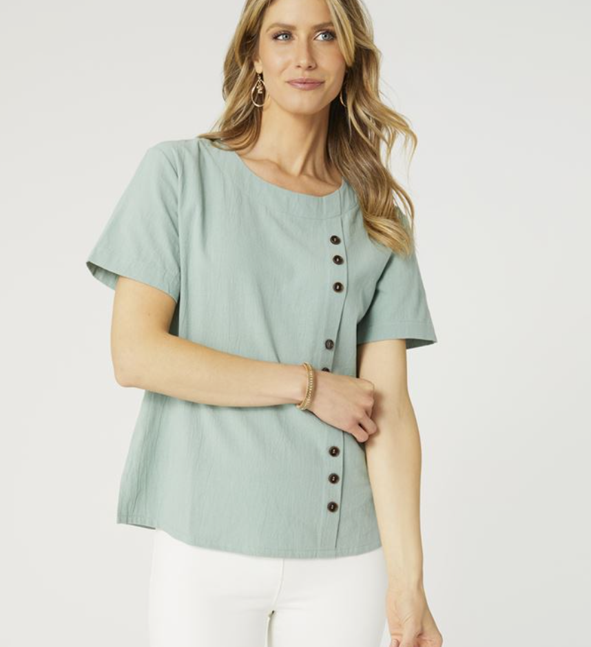 Tatum Top with Button Detail