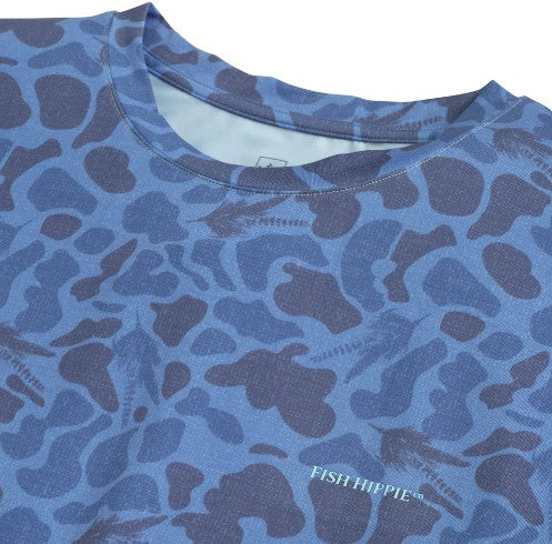 Fish Hippie Fly Camo Performance Crew