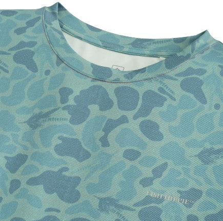 Fish Hippie Fly Camo Performance Crew