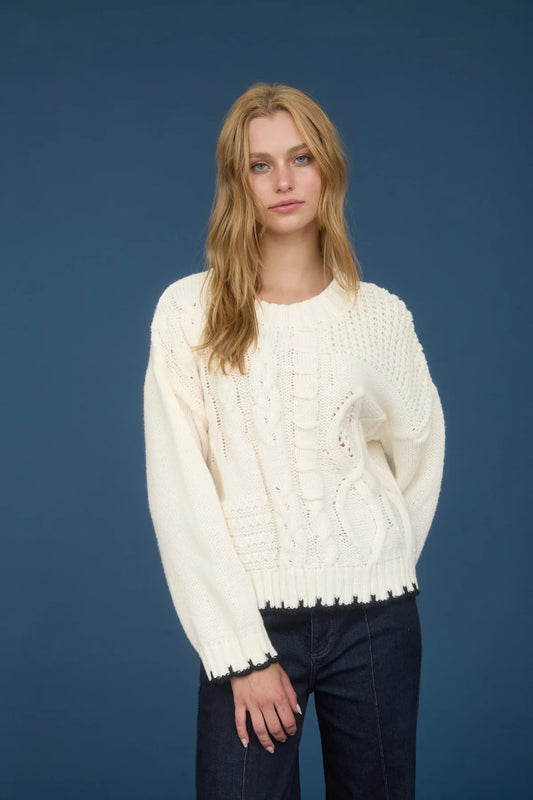 Cable Knit Pullover Sweater