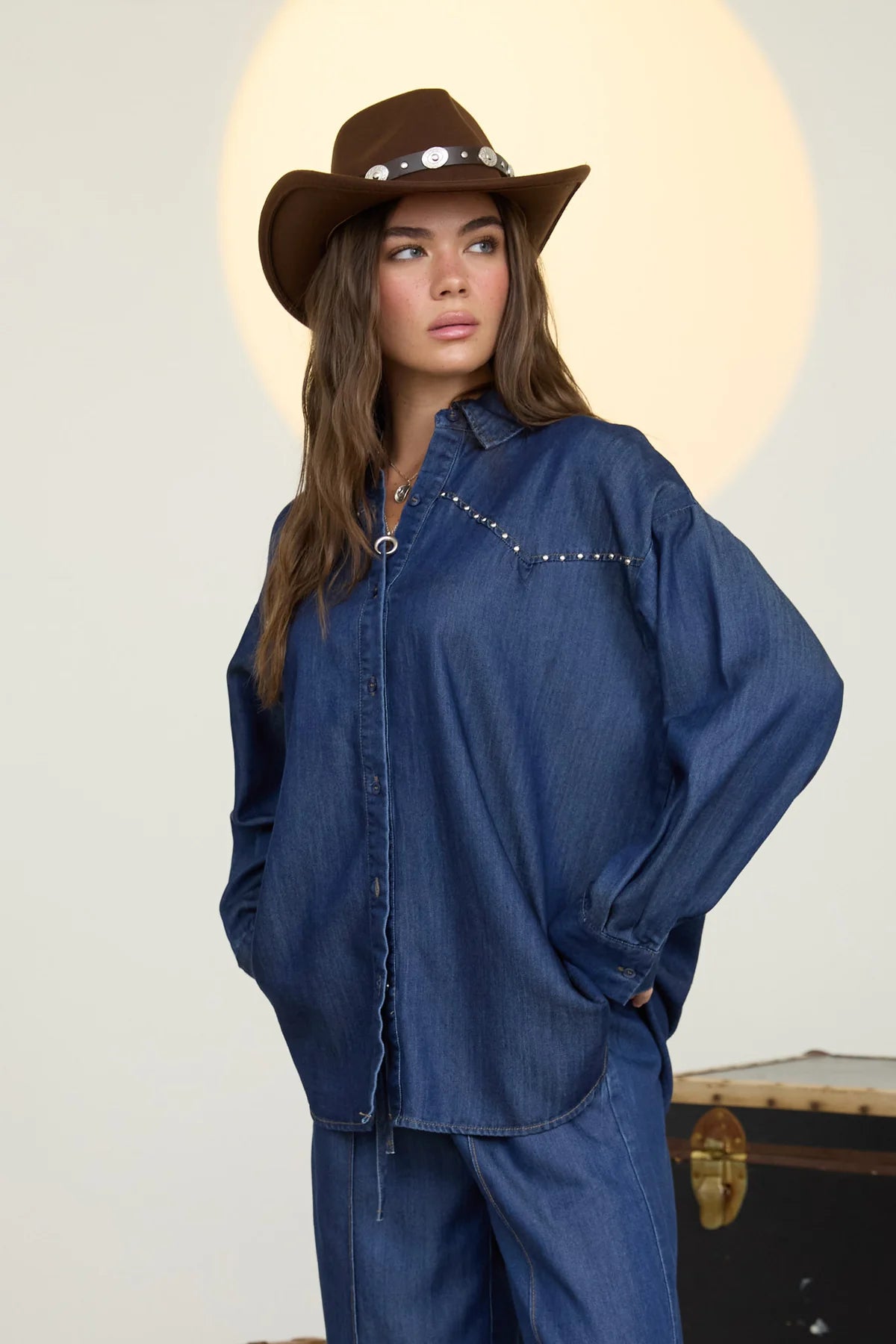 Oversized Lightweight Denim Shirt