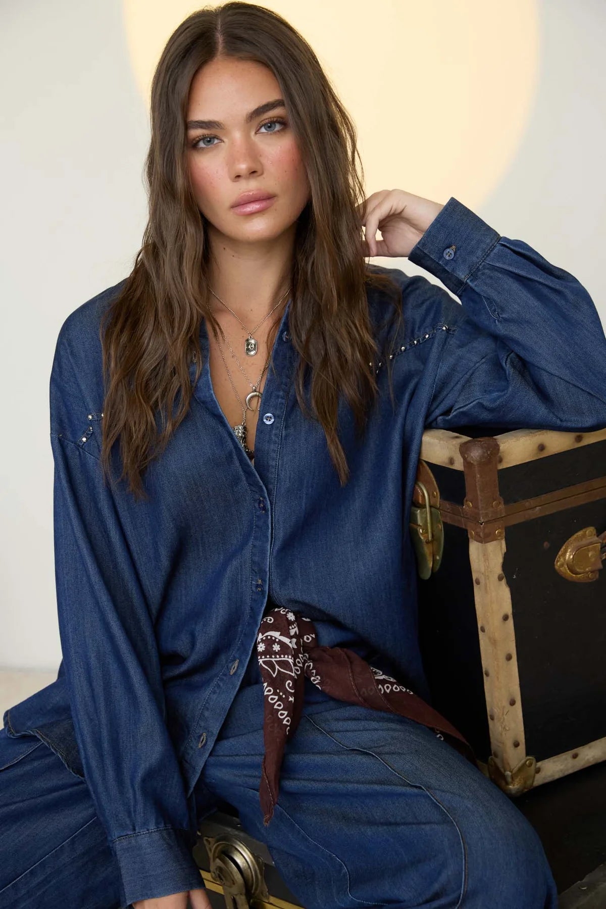Oversized Lightweight Denim Shirt