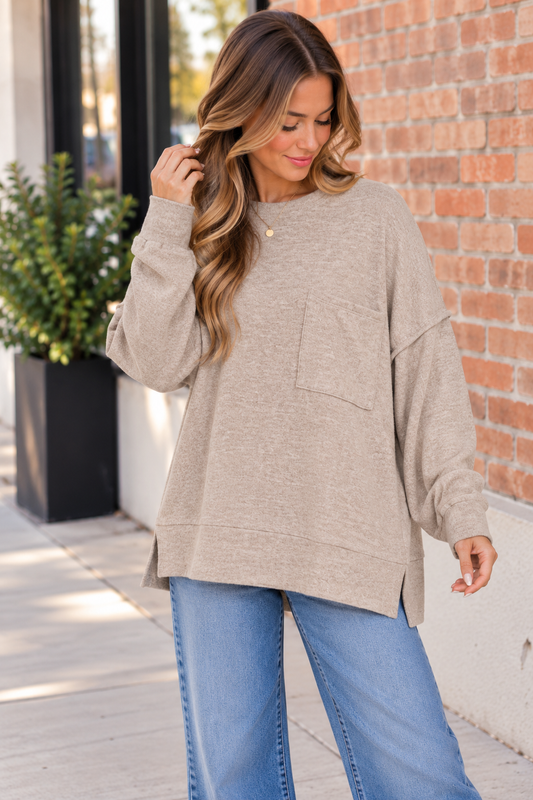 DOORBUSTER: Brushed Melange Oversized Sweater
