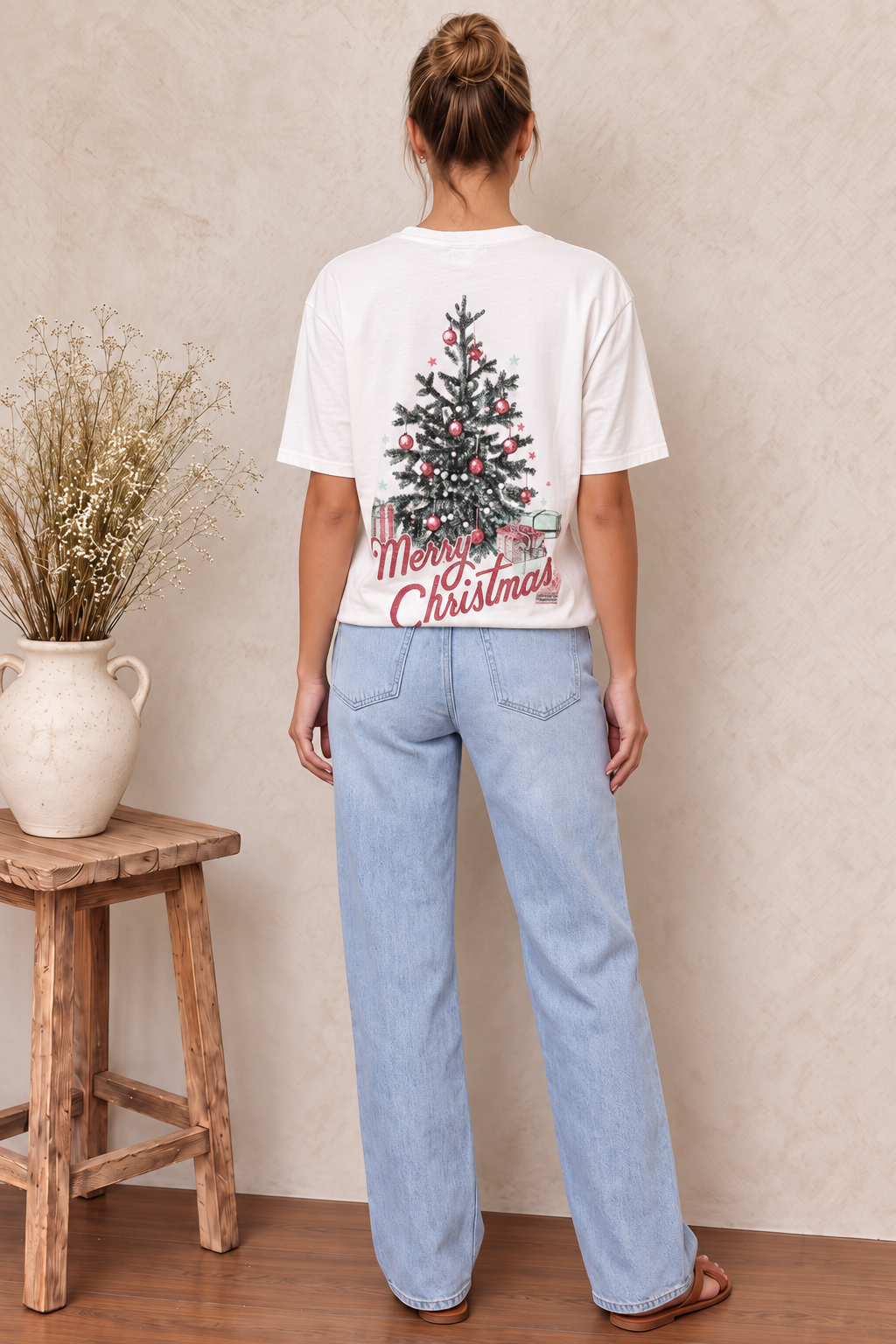 Merry Christmas Tree Graphic Tee