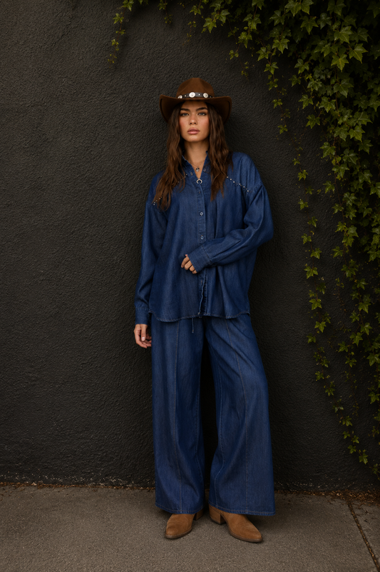 Oversized Lightweight Denim Shirt