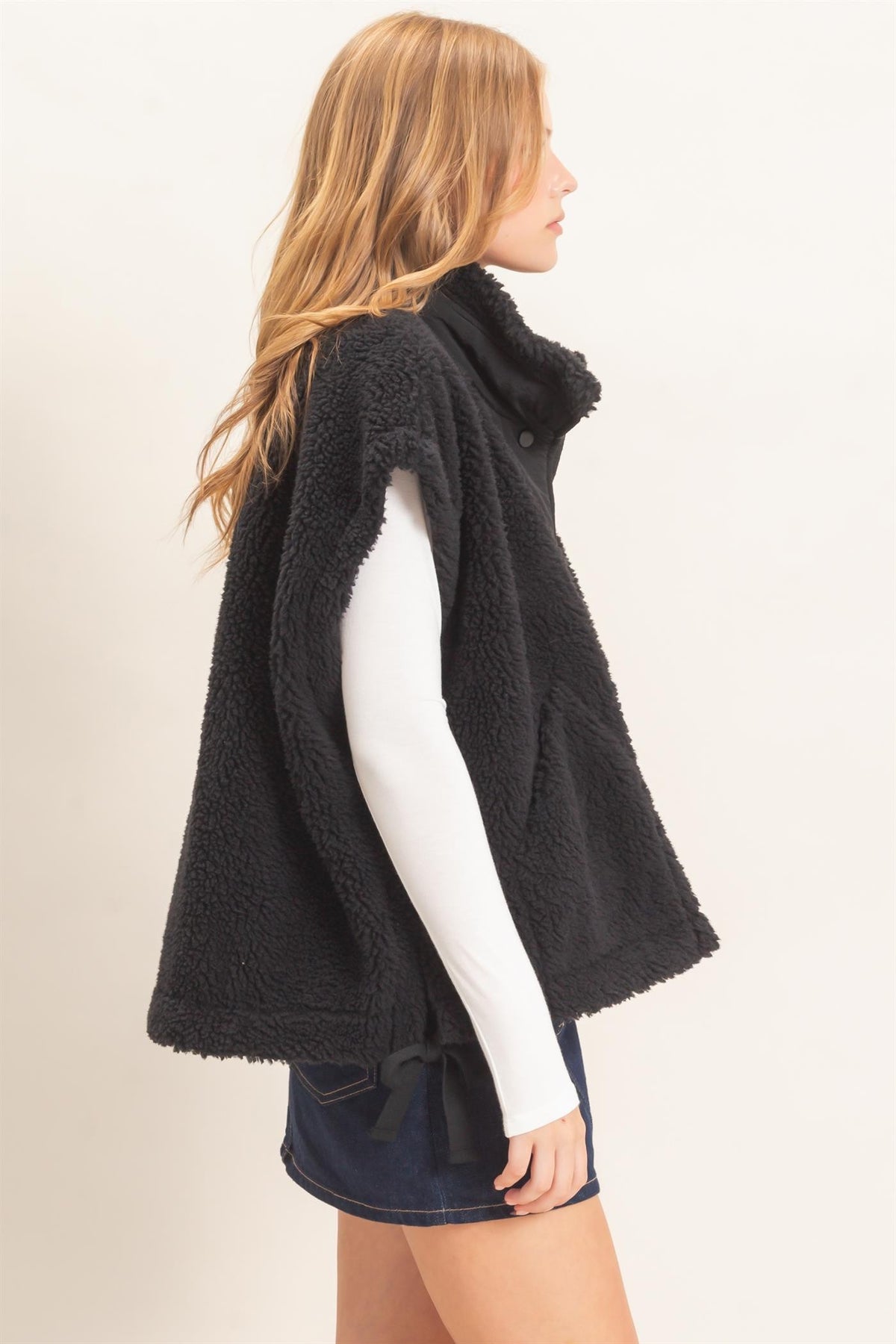 Tie Side Sherpa Vest