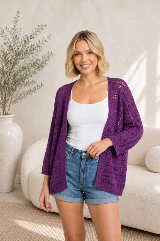Crochet Dolman Sleeve Cardigan