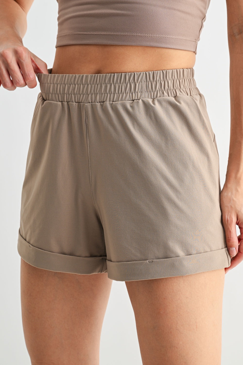 Athleisure Cuffed Active Shorts