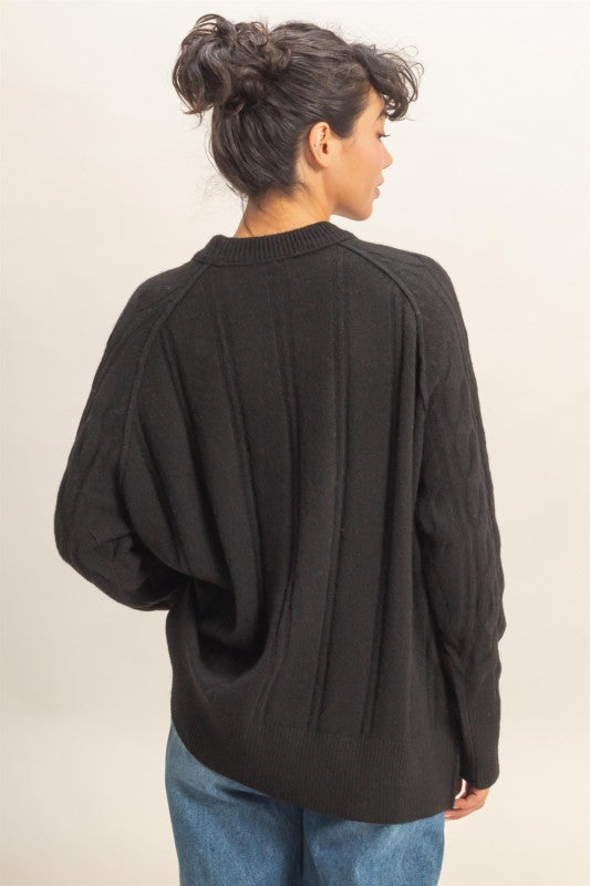 DOORBUSTER: Cable Knit Crewneck