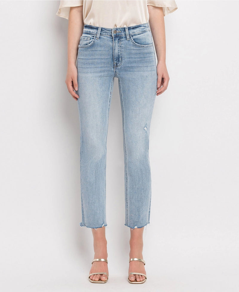 Flying Monkey High Rise Crop Straight Jeans
