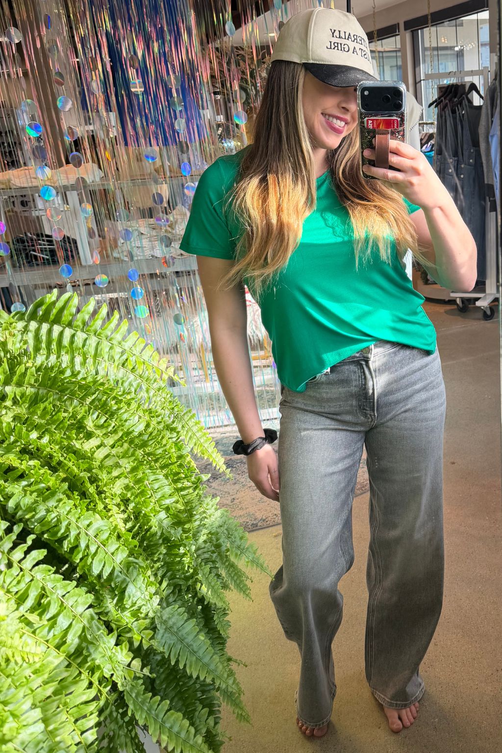 High Rise Grey Wide Leg Jeans