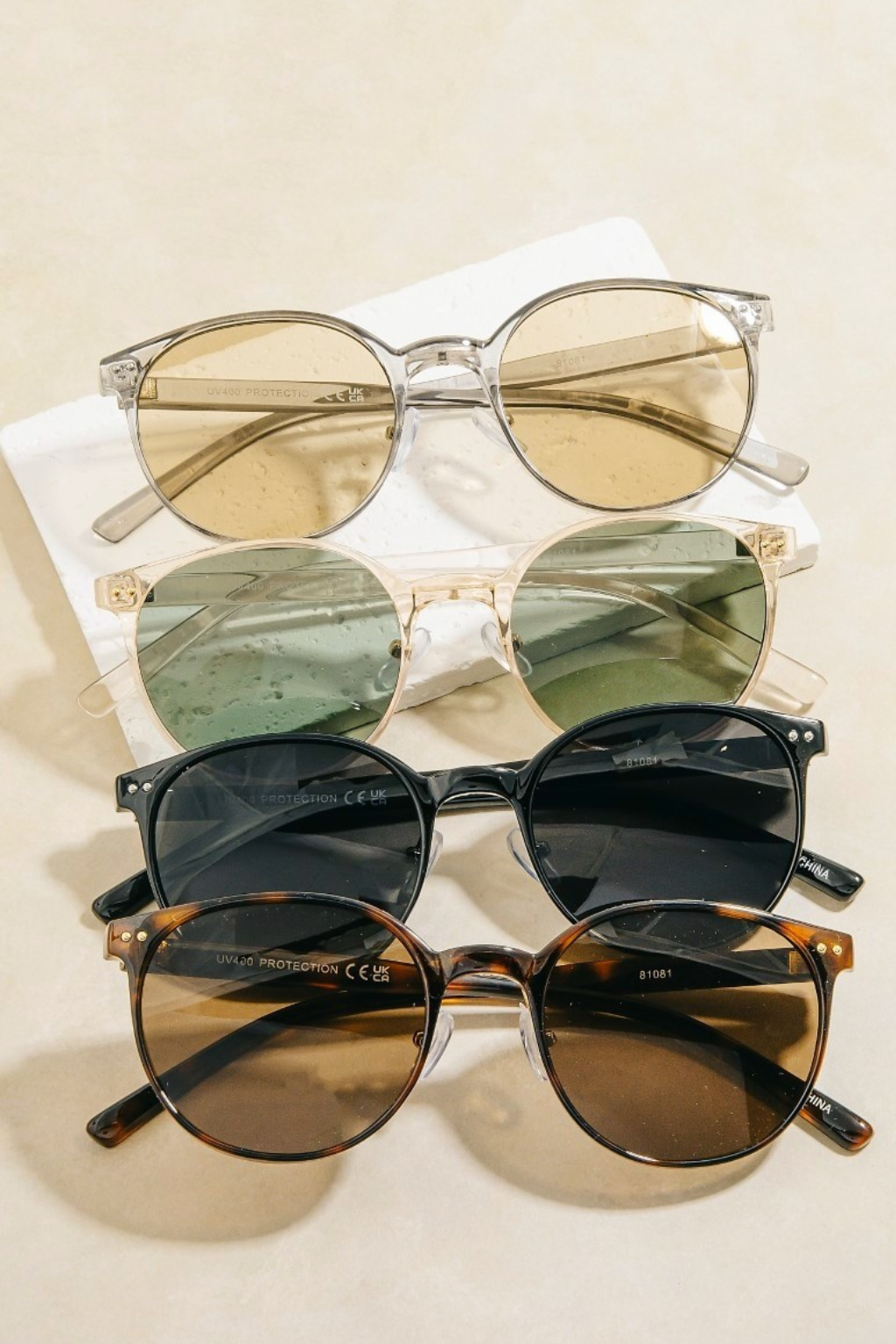 Retro Round Frame Sunglasses Assorted