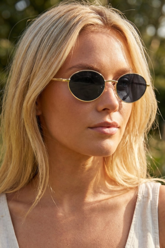 Slim Oval Cat Eye Sunglasses Assorted