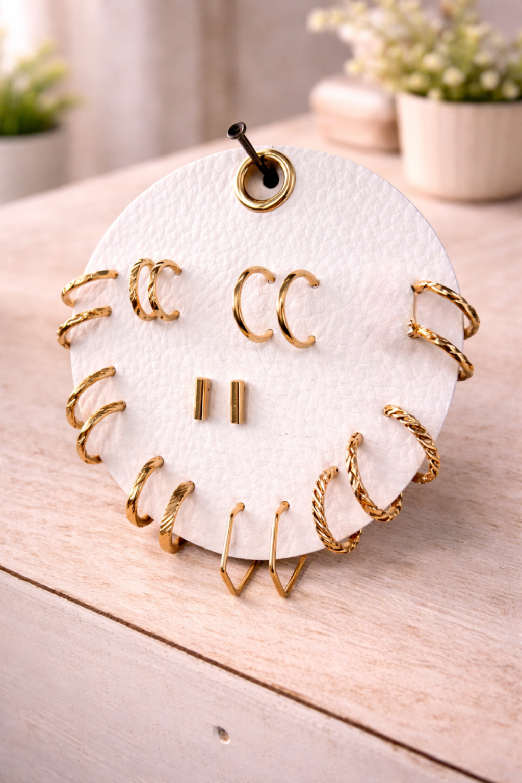 Mixed Metal Hoop Earrings