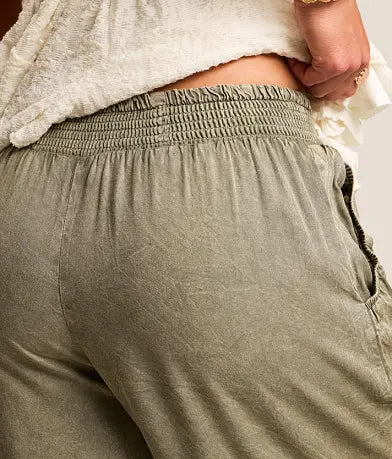 Washed Wide Leg Pant